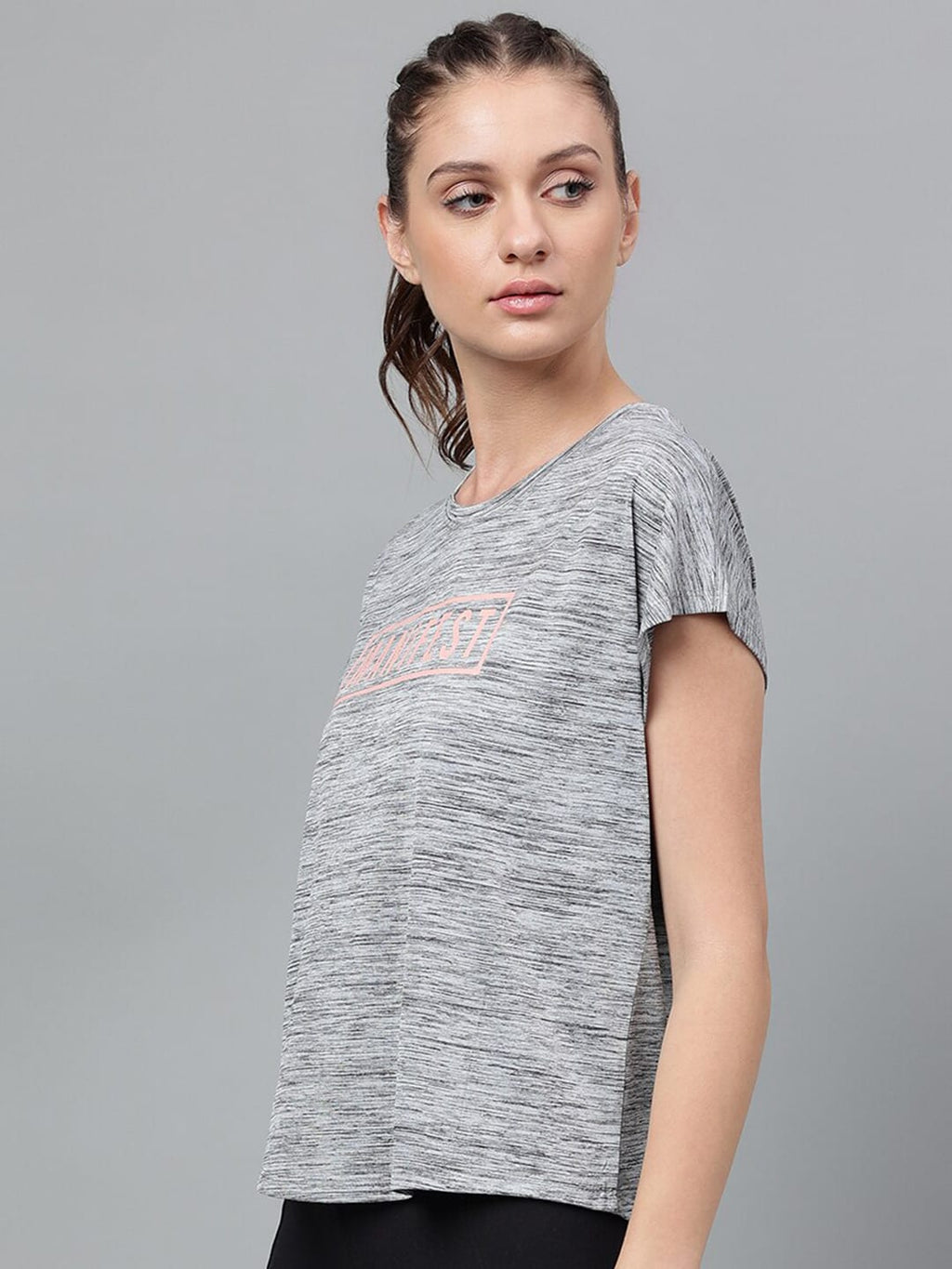 MKH Typography Printed Extended Sleeves Dri-FIT Relaxed Fit Sports T-shirt | Grocsy