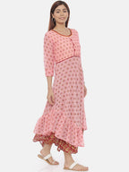 Souchii Brown Printed Maxi Dress | Grocsy