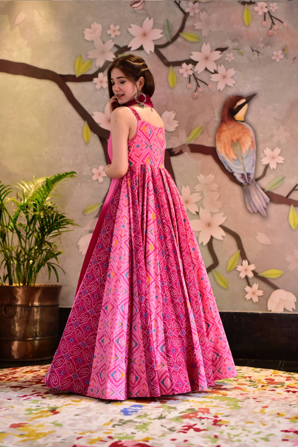 Everywhere Designer Pink Silk Cotton Stitched Suit With Dupatta - Anbazaar | Grocsy