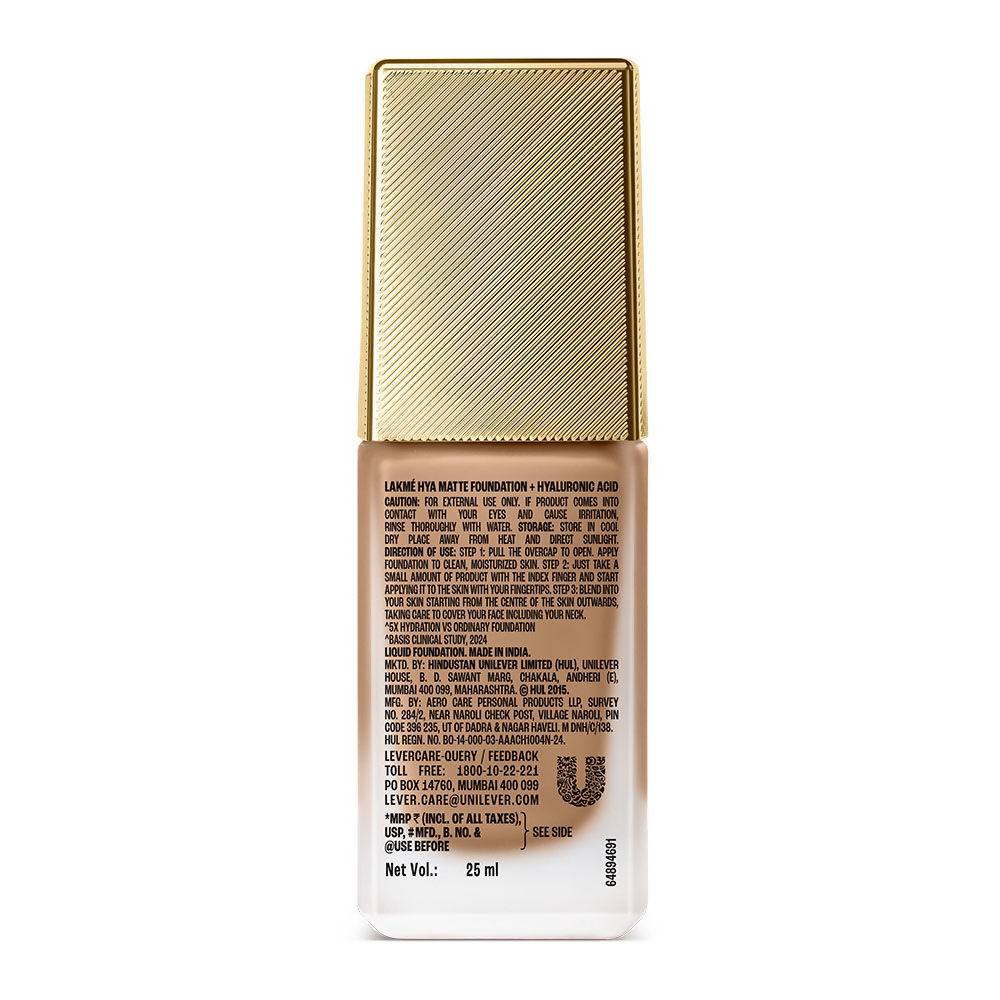 Lakme 9to5 Hya Matte Foundation + Hyaluronic Acid - Cool Walnut | Grocsy