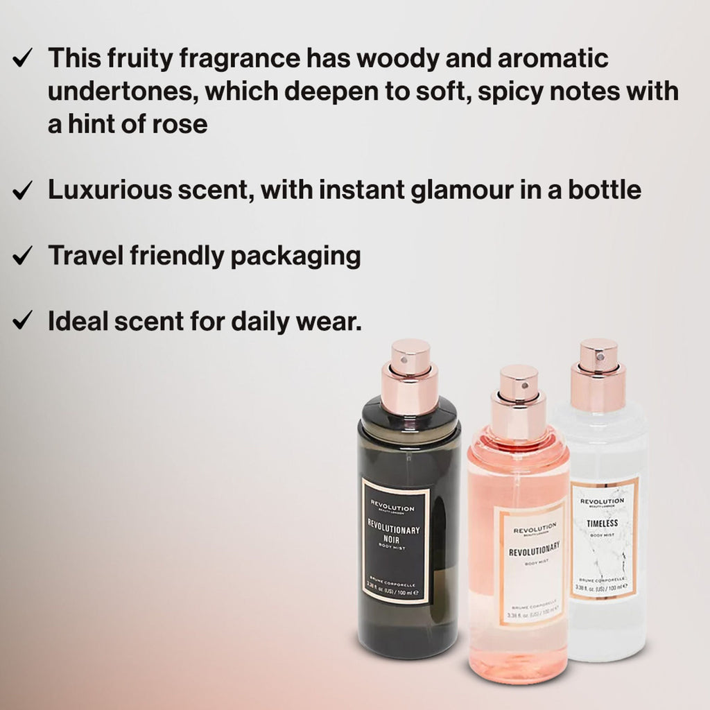 Makeup Revolution Revolutionary Body Mist Spray For Her | Grocsy