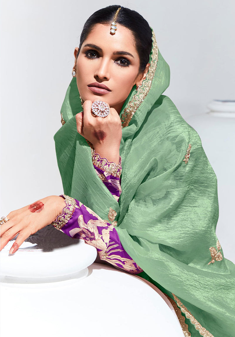 Monjolika Fashion Embroidered Blue and Grey Fancy Fabric Contemporary Saree | Grocsy