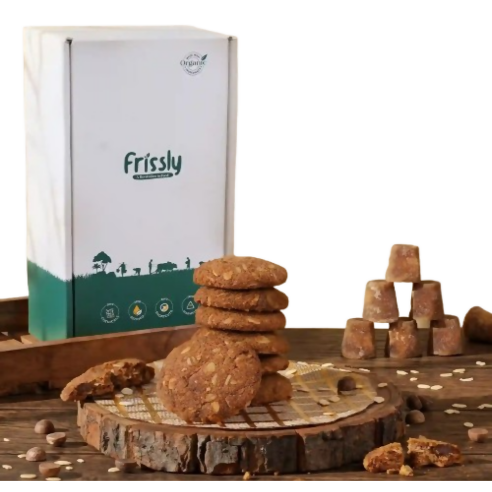 Frissly Organics Oatful Choco Jaggery Cookies | Grocsy
