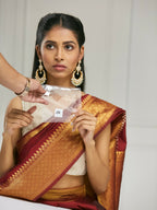 Nuyug 22K Gold-Plated Kundan Stone Studded & Pearl Beaded Chandbalis | Grocsy