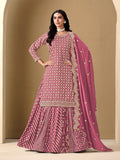 Monjolika Fashion Jacquard Work Dola Pink Readymade Lehenga Choli | Grocsy