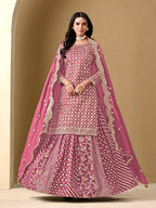 Monjolika Fashion Jacquard Work Dola Pink Readymade Lehenga Choli | Grocsy