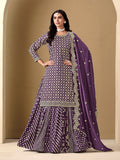 Monjolika Fashion Jacquard Work Dola Purple Readymade Lehenga Choli | Grocsy