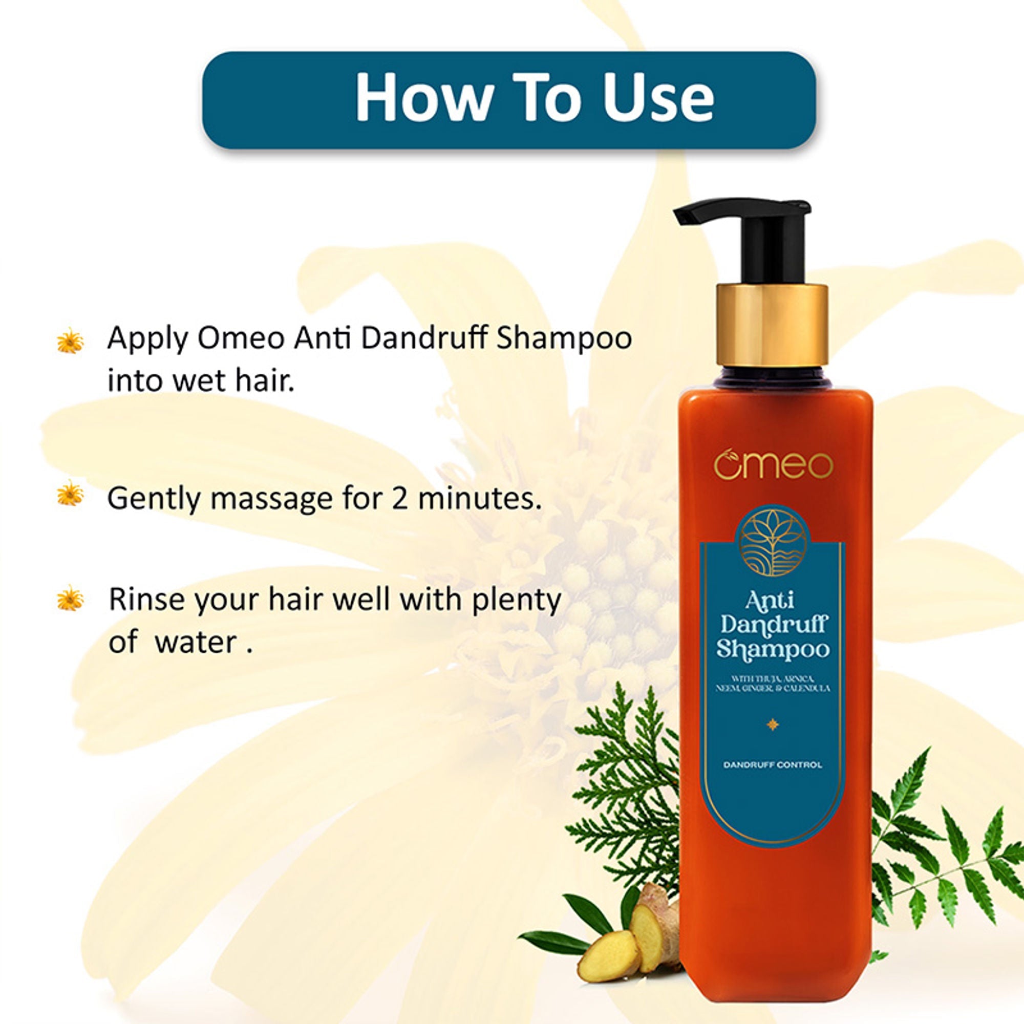 Omeo Anti Dandruff Shampoo With Green Natural Anti Dandruff Agent | Grocsy