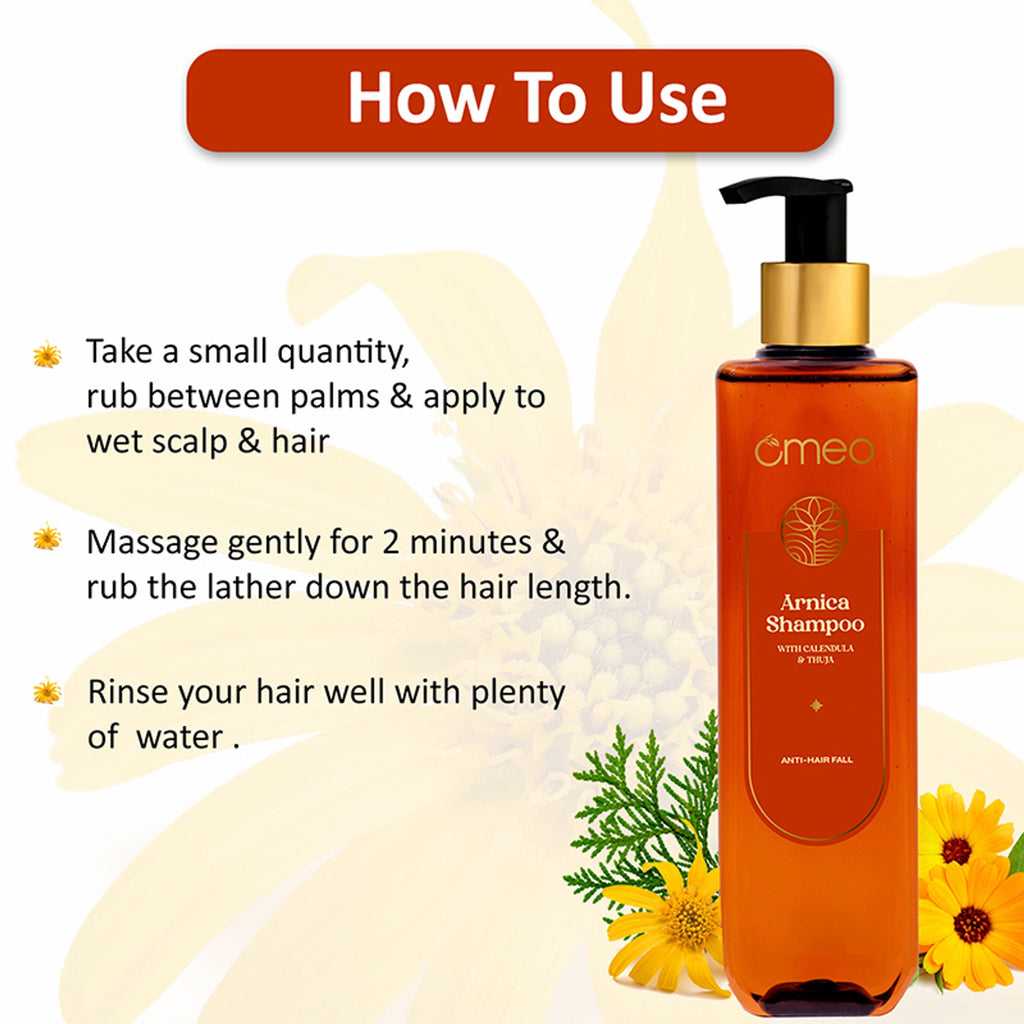 Omeo Arnica Shampoo With Arnica Extracts - Anti Hairfall | Grocsy