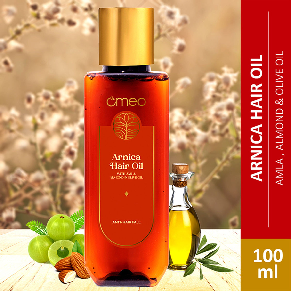 Omeo Arnica Hair Oil With Amla & Almond Oil Extract | Grocsy