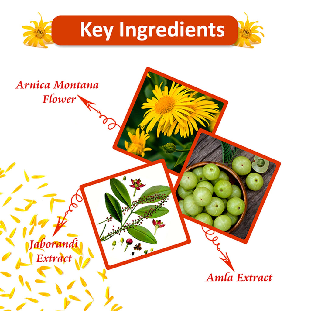 Omeo Arnica Hair Oil With Amla & Almond Oil Extract | Grocsy