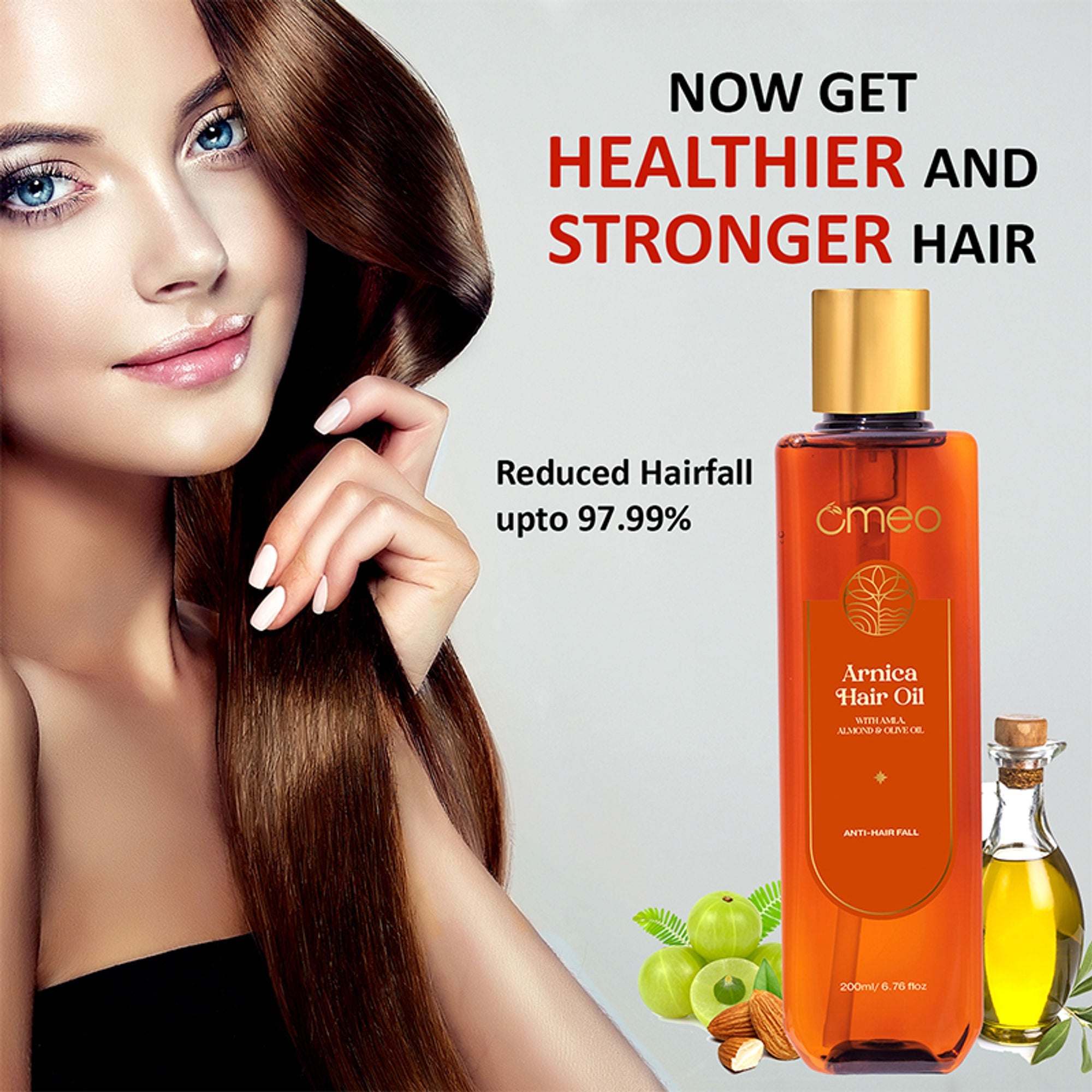Omeo Arnica Hair Oil With Amla & Almond Oil Extract | Grocsy