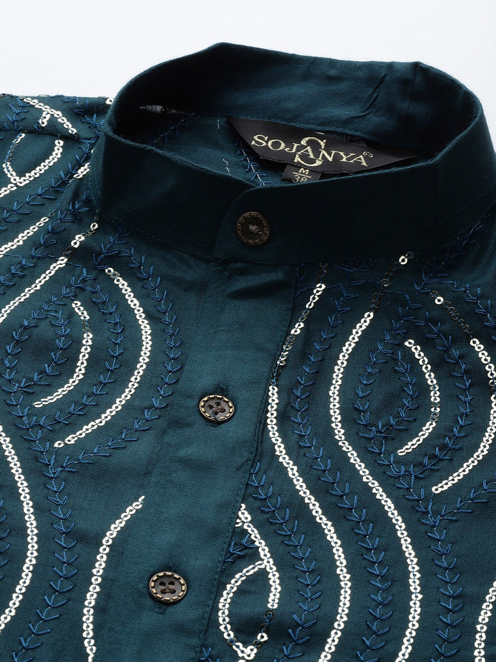 Sojanya Men Quirky Embroidered Sequinned Kurta | Grocsy