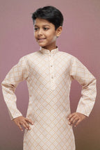 Raivat Ethnic Cotton Digital Print Kids Kurta Pajama In Yellow Colour | Grocsy