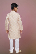Raivat Ethnic Cotton Digital Print Kids Kurta Pajama In Yellow Colour | Grocsy
