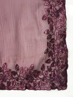 kasee Floral Embroidered Saree | Grocsy