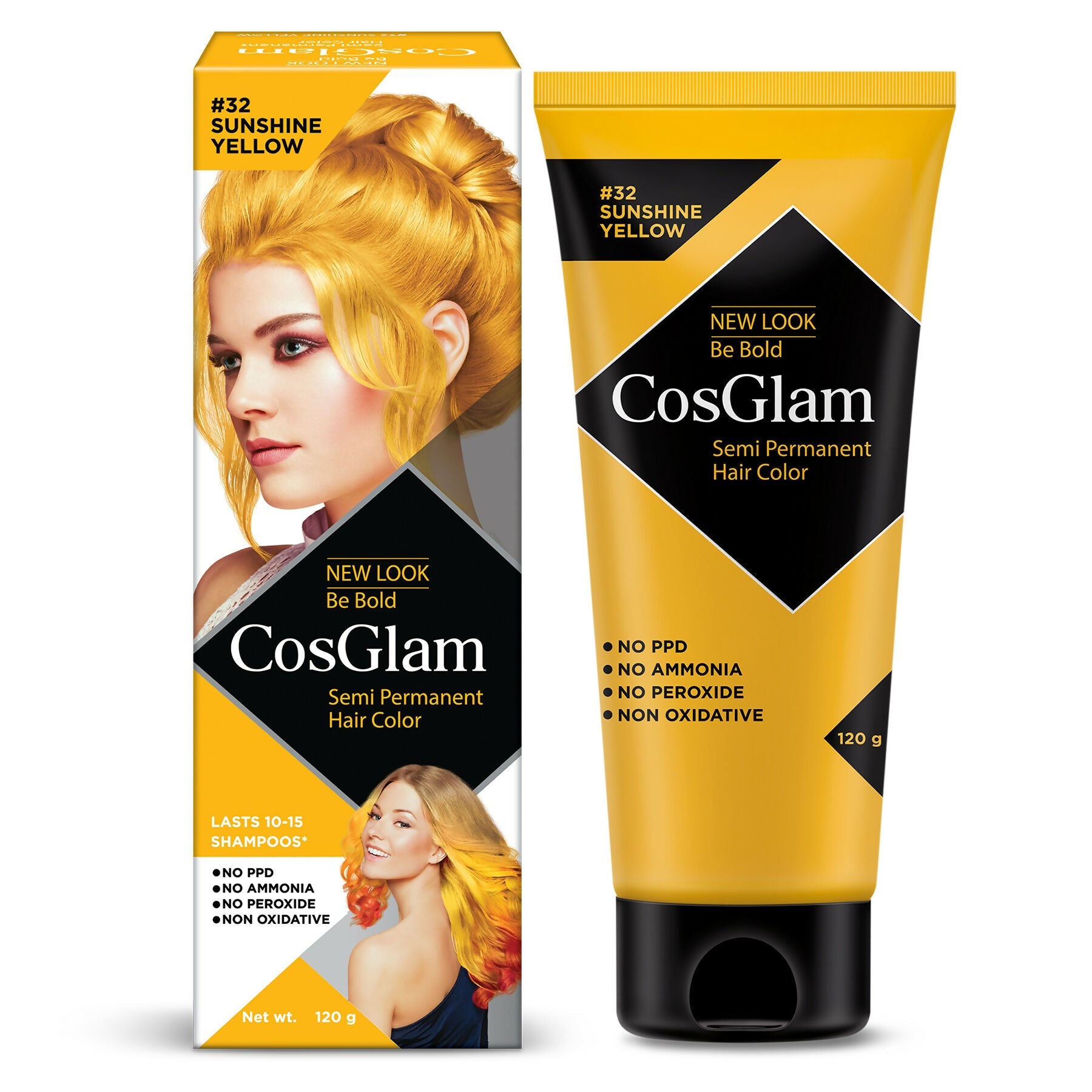 Cosglam Semi Permanent Hair Color for Women & Men (#32 Sushine Yellow) | Grocsy