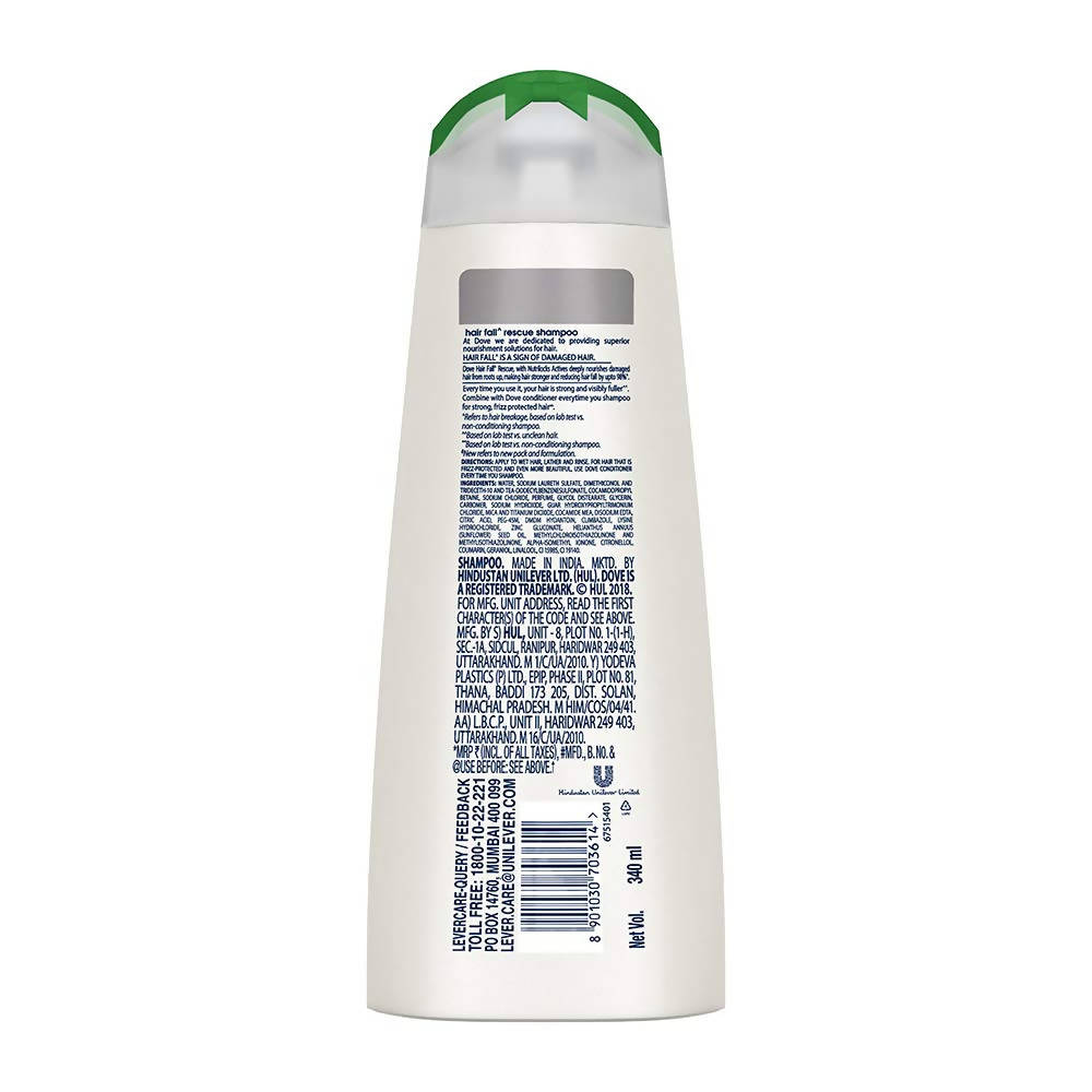 Dove Hair Fall Rescue Shampoo For Weak Hair Prone To Hairfall | Grocsy