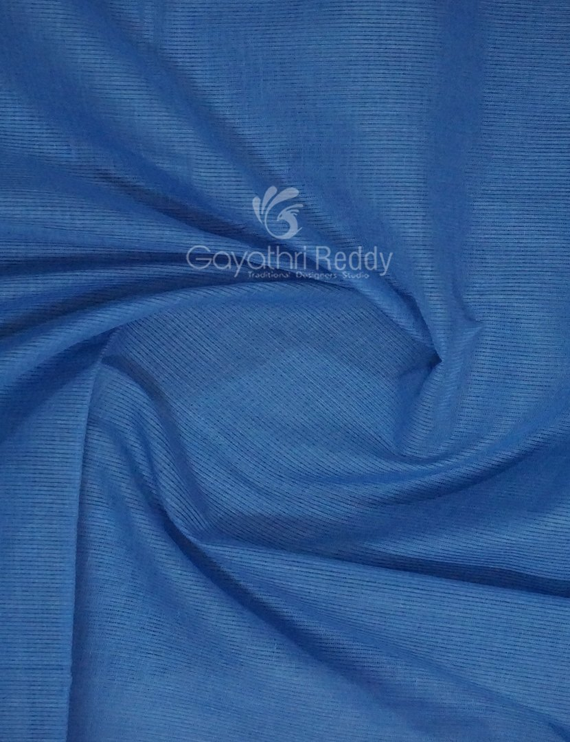 Dual Shades of Cloud Blue Pure Mangalgiri Cotton By Gayathri Reddy Designer Studio | Grocsy