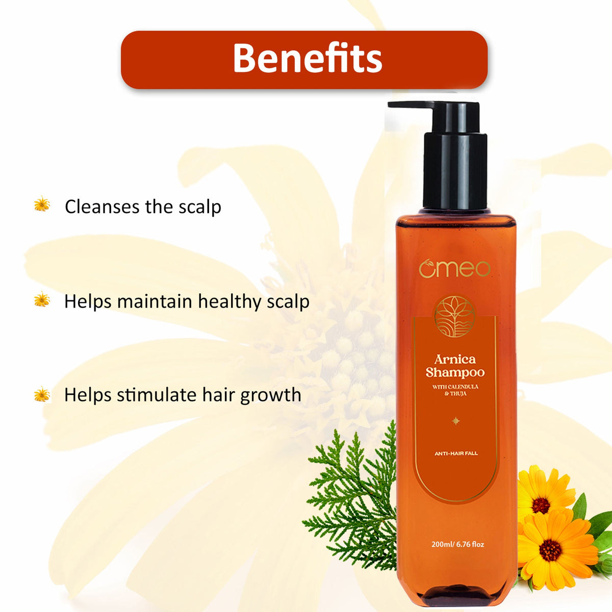 Omeo Arnica Shampoo With Arnica Extracts - Anti Hairfall | Grocsy