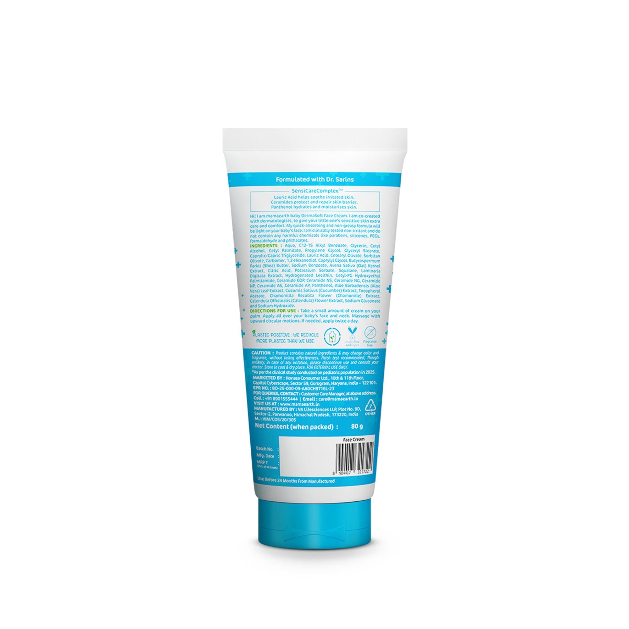 Mamaearth Baby Dermasoft Face Cream | Grocsy