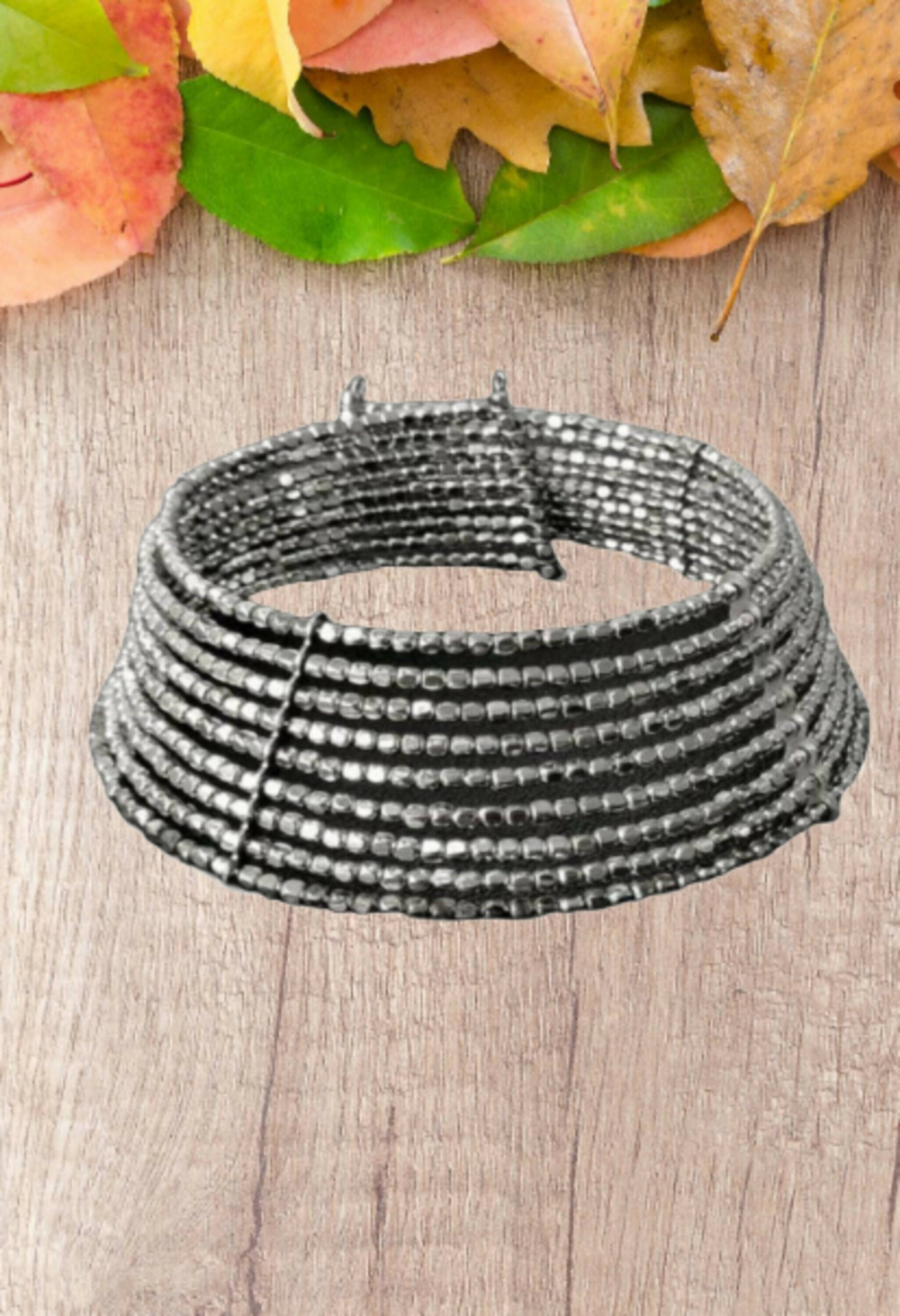 Mominos Fashion Joharkamal Oxidised Beaded work Hasli Design Choker For Women & Girls | Grocsy