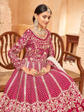 Anaita Red Embroidered Art Silk Anarkali Suit | Grocsy
