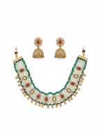Jewel City Traditional Handcrafted Multi-Color Choker Necklace Set | Grocsy