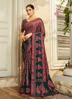 Monjolika Fashion Georgette Printed Multicolour Classic Saree | Grocsy