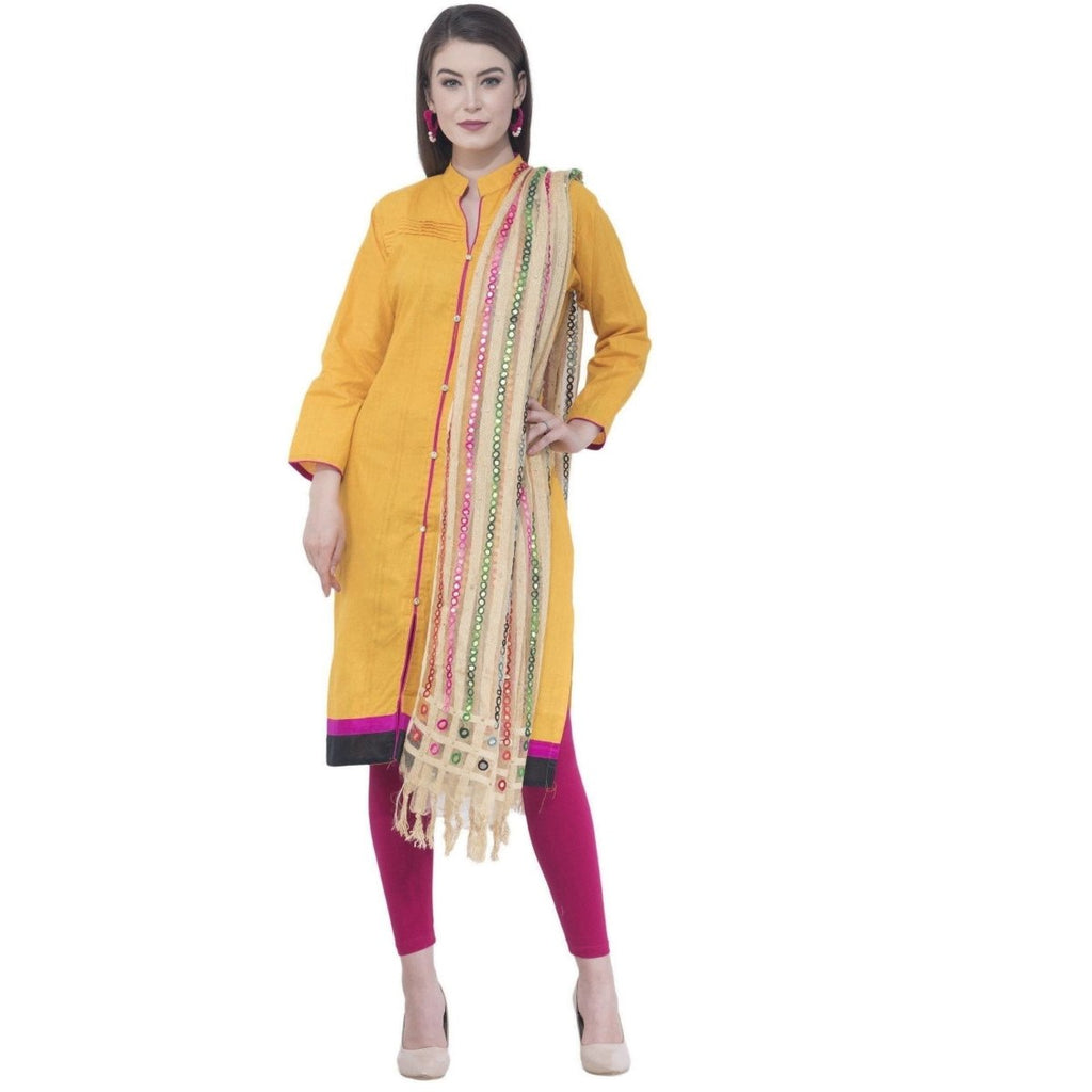 A R Silk White Color Multi Stripe Dupattas and Chunnis | Grocsy