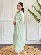 The52 Gorgeous Chikankari Work with Pure Cotton Fabric Straight Kurta, Pant and Dupatta Set | Grocsy