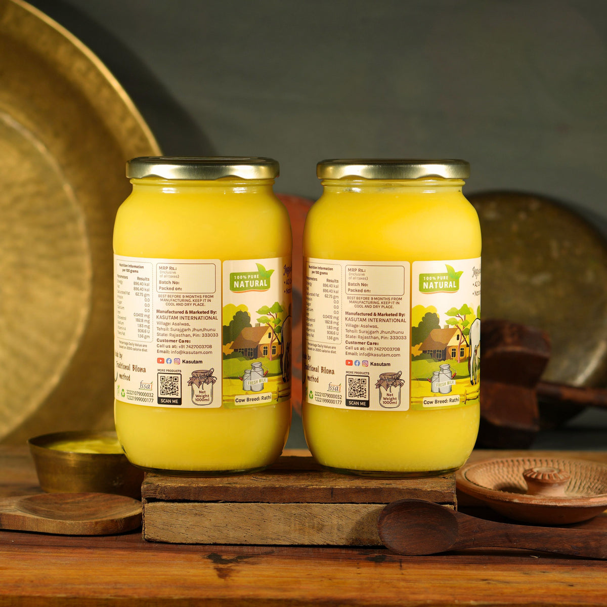 Kasutam A2 Desi Cow Bilona Ghee | Grocsy