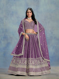 Monjolika Fashion Art Silk Embroidered Orange Designer Lehenga Choli | Grocsy