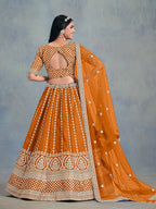 Monjolika Fashion Art Silk Embroidered Purple Designer Lehenga Choli | Grocsy