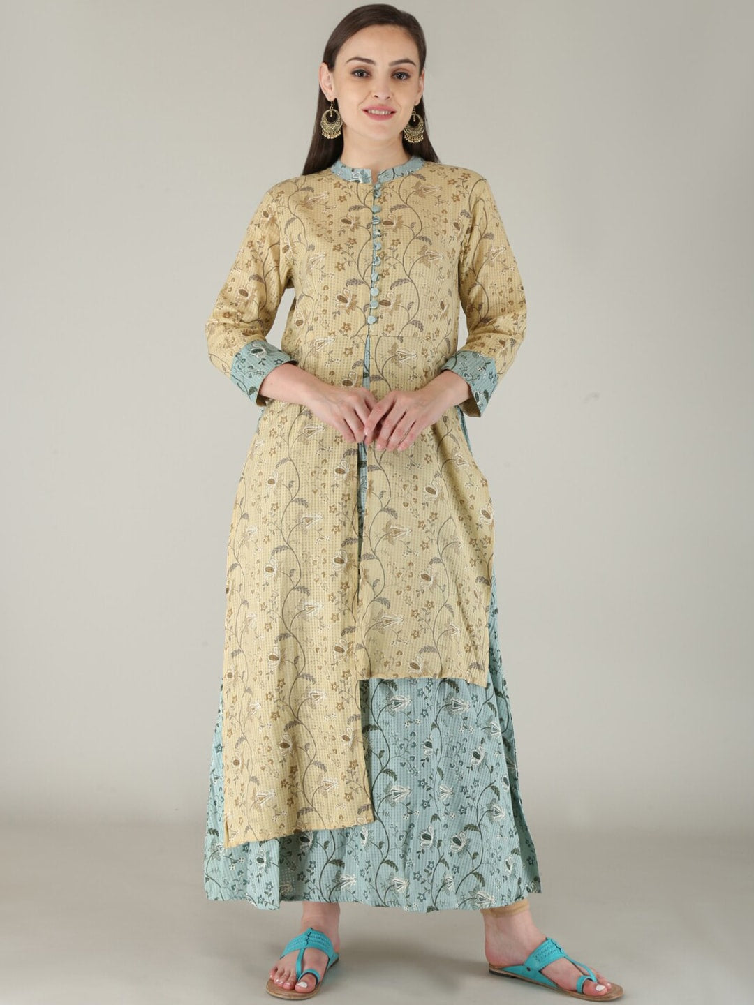 HERE&NOW Women Floral Printed Cotton Kurta | Grocsy