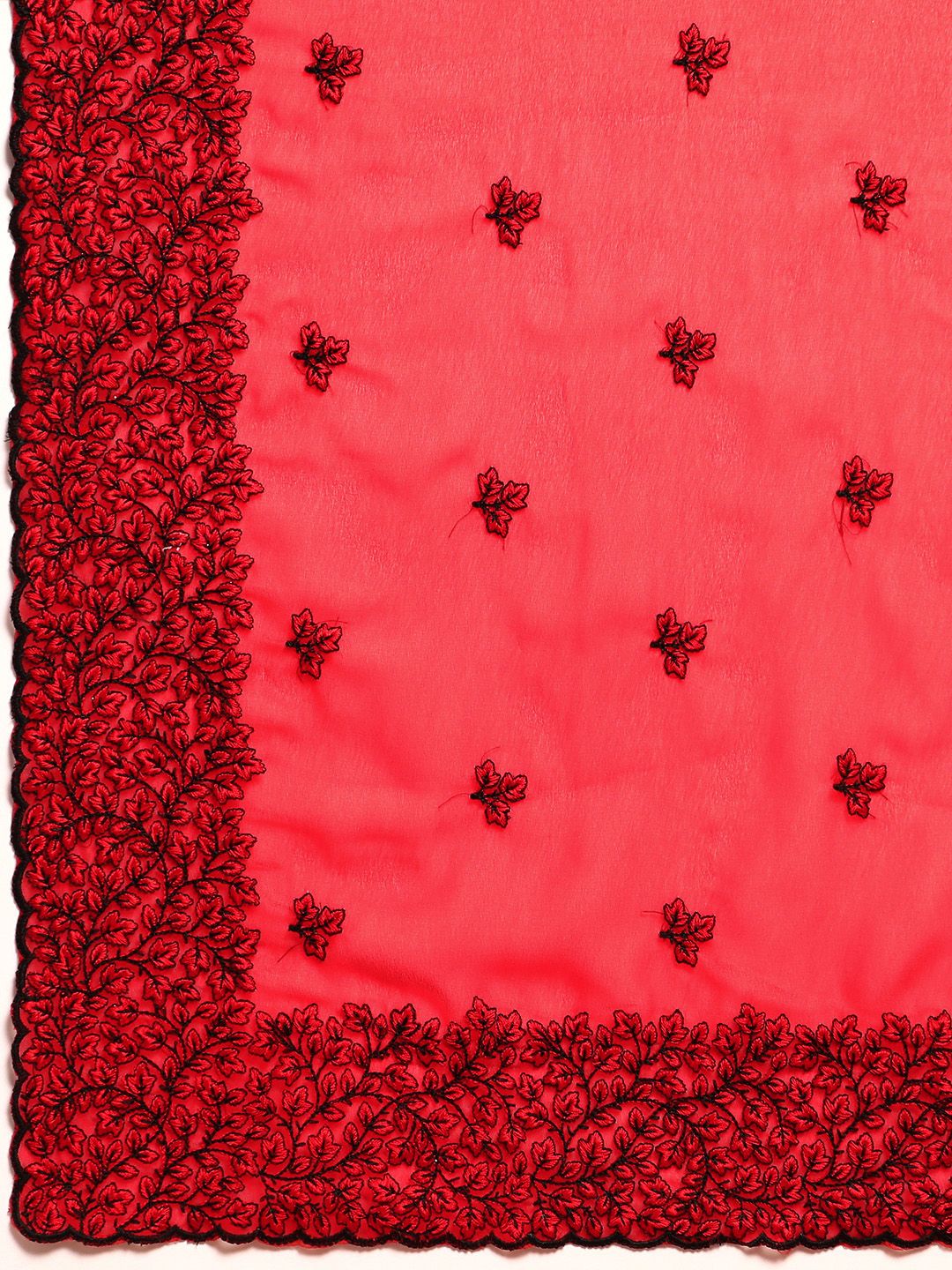 kasee Floral Pure Chiffon Saree | Grocsy
