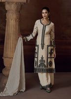Anaita Beige Heavy Chinon Stitched Salwar Suit With Sequence Embroidery Work | Grocsy