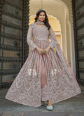 Monjolika Fashion Embroidered Dusty Net Reception Designer Salwar Suit | Grocsy