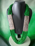 Inhanns Saree Shobha Statement Necklace - Green Onesize Necklace | Grocsy