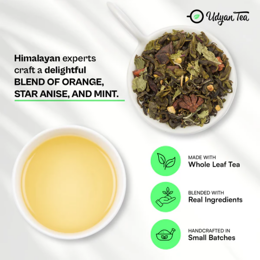 Udyan Tea Zesty Orange Green Tea | Grocsy