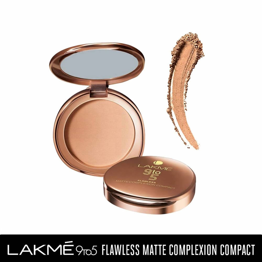 Lakme 9 To 5 Flawless Matte Complexion Compact - Almond | Grocsy