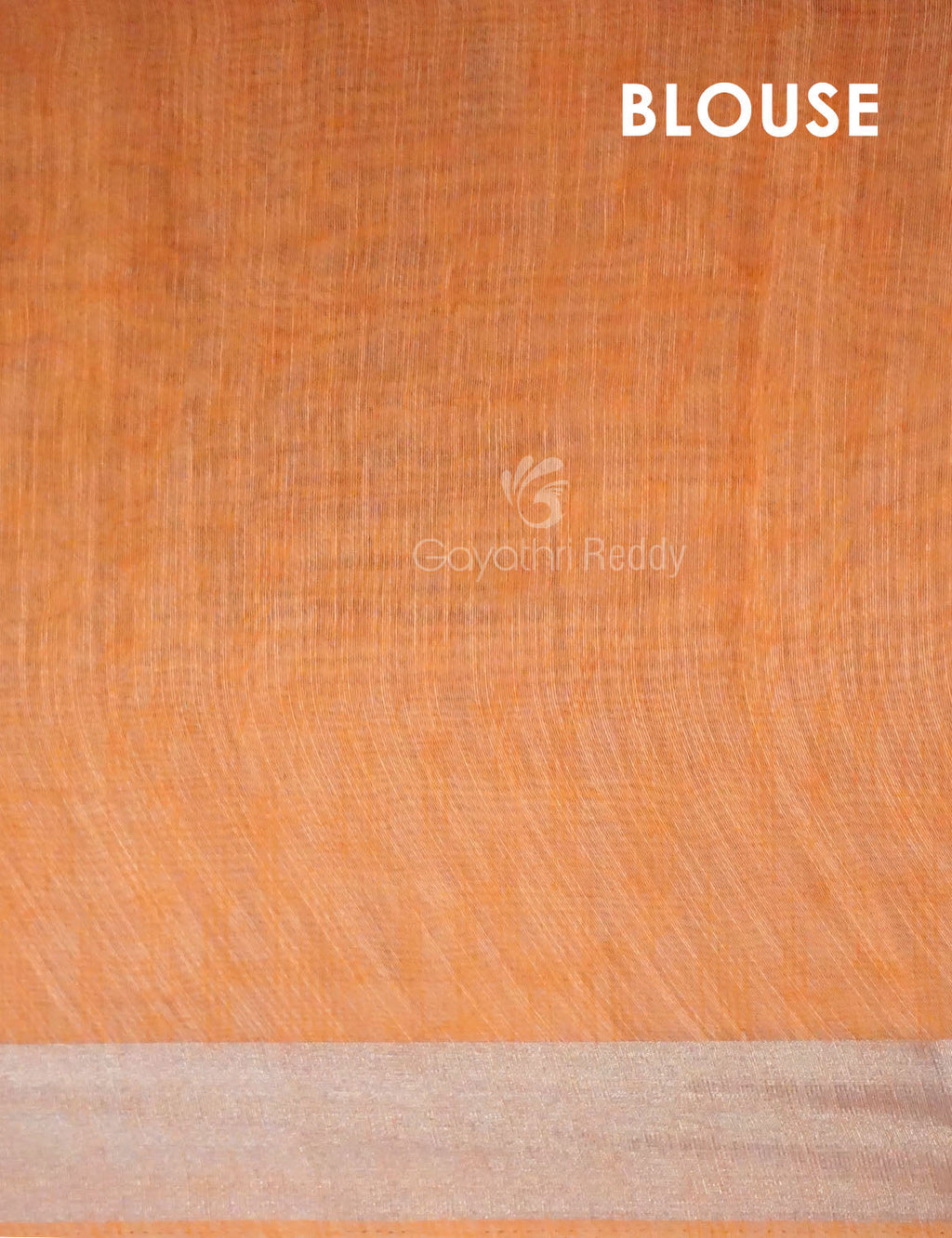Light Orange Colour Floral Design Semi Chanderi Saree By Gayathri Reddy Designer Studio | Grocsy