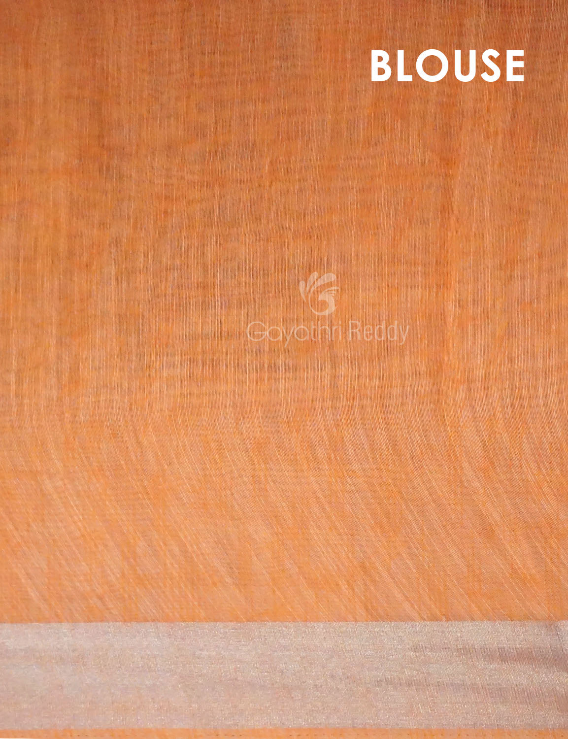 Light Orange Colour Floral Design Semi Chanderi Saree By Gayathri Reddy Designer Studio | Grocsy