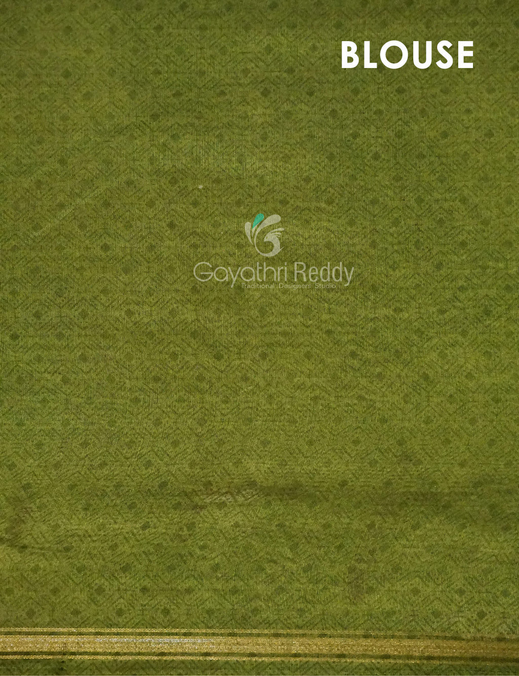 Shades of Dark Wine With Leaf Green Blouse Creeper Design Semi Chanderi Saree By Gayathri Reddy Designer Studio | Grocsy