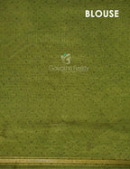 Shades of Dark Wine With Leaf Green Blouse Creeper Design Semi Chanderi Saree By Gayathri Reddy Designer Studio | Grocsy