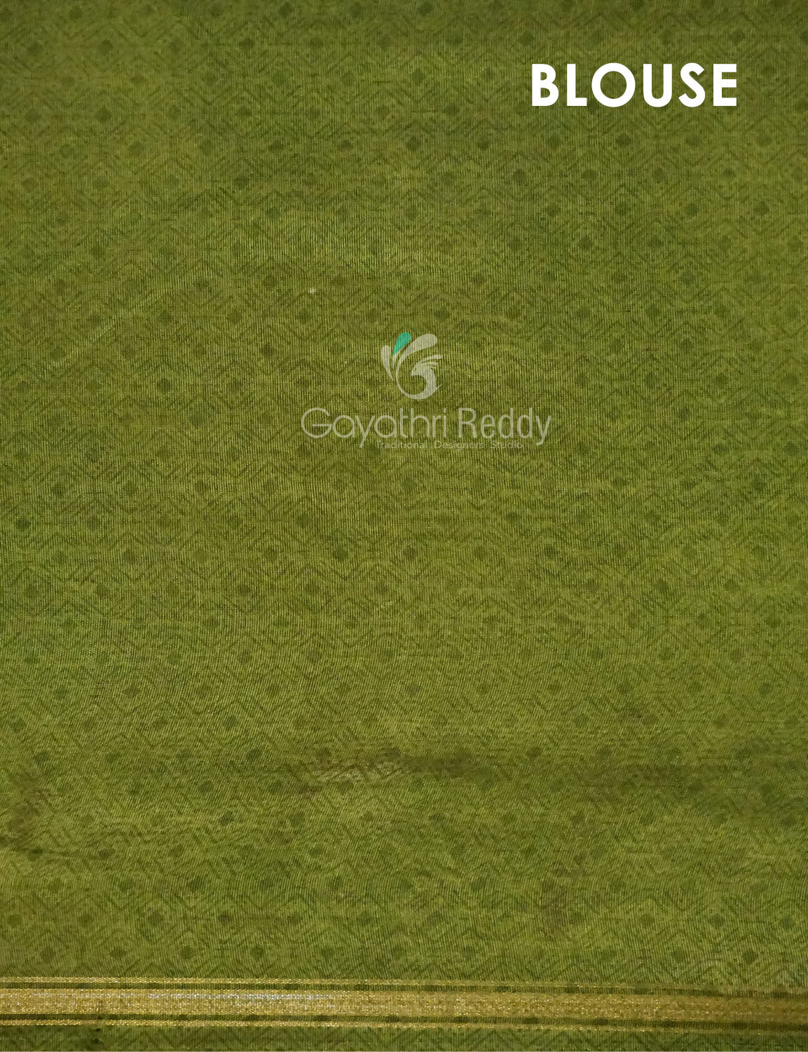 Shades of Dark Wine With Leaf Green Blouse Creeper Design Semi Chanderi Saree By Gayathri Reddy Designer Studio | Grocsy