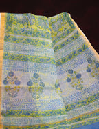 Lime Yellow Floral Design Pure Kota Cotton Saree By Gayathri Reddy Designer Studio | Grocsy