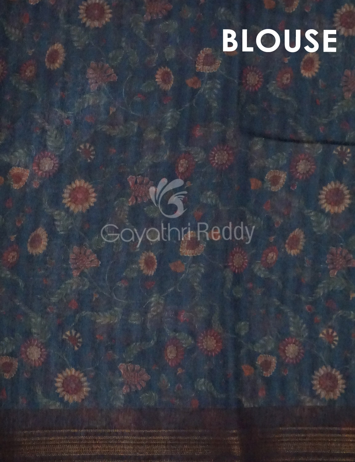 Peacock Green Colour Diamond Print Design Semi Chanderi Saree By Gayathri Reddy Designer Studio | Grocsy