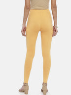 Souchii Beige Solid Slim-Fit Ankle-Length Leggings | Grocsy