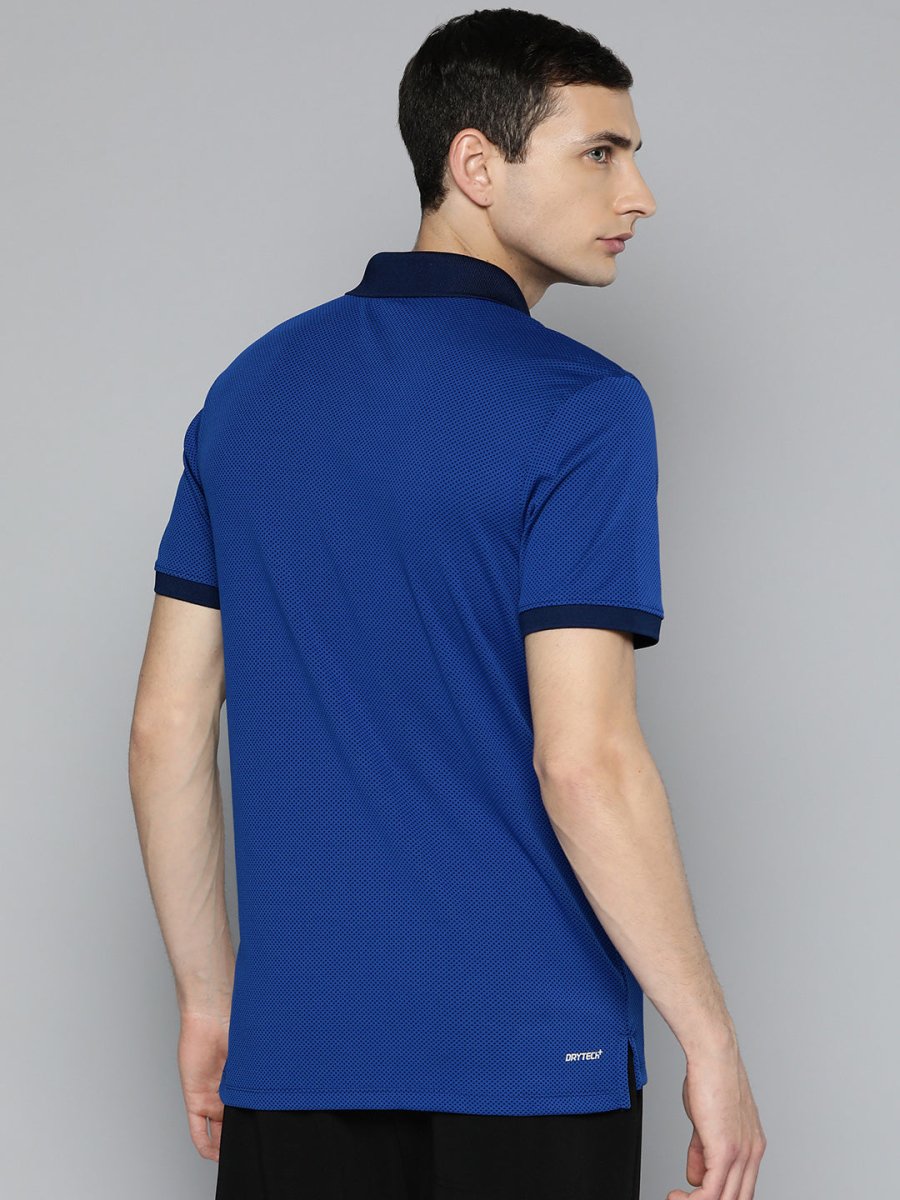 Alcis Men Colourblocked Polo Collar Dry Tech Slim Fit Sports T-shirt | Grocsy